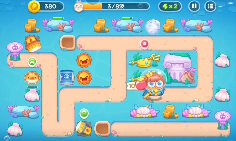 保衛蘿卜4海的閨女86關攻略，海的閨女86關高分必備布局攻略